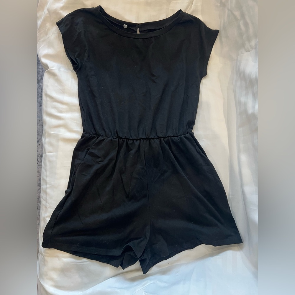 Black Sleeveless Romper